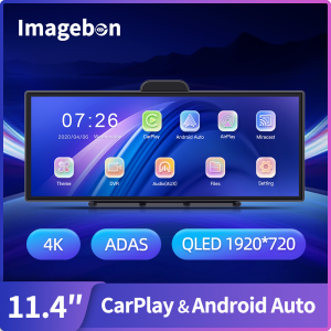 Imagebon H70 Pro 11.4″ 4K ADAS Dash Cam QLED In-Cell Screen Wireless CarPlay & Android Auto Dual Recording Night Vision Car DVR
