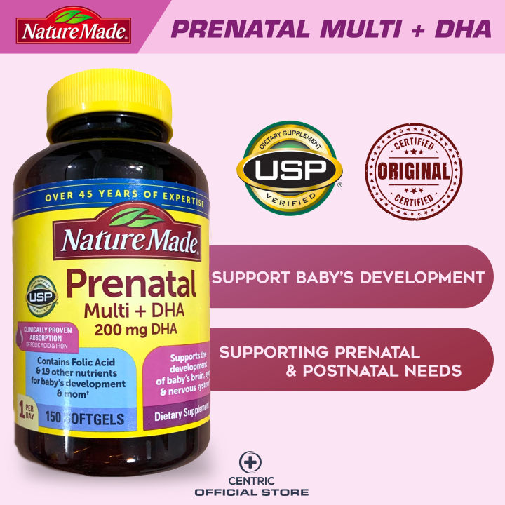 Nature Made Prenatal Multi+DHA (150 Softgels) Lazada PH