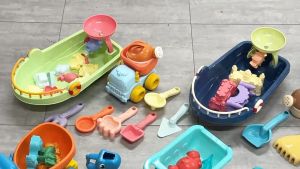 Oldlaiben Kids Beach Sand Toy Set Water Play Digging Cart Scoops Outdoor Summer Mainan Pantai