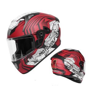 Motowolf® Casque Moto Integral Graphic Full-Face Helmet