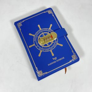 Buku Catatan Harian Dengan Kunci Password Cover Kulit Model Retro Klasik A5