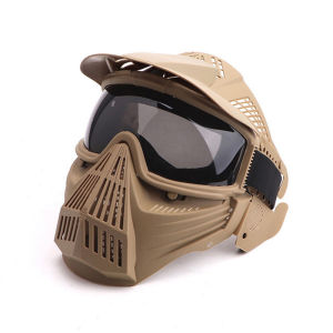 Outdoor Military Tactical Airsoft Resistance Impact Anti-Fog PC Lens Full Face Mask Cycling Field Hunting Paintball Shooting War Game Protective Safety Goggles Mask