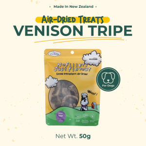 aTwoValley Air-Dried Dog Treat - Venison Tripe | From New Zealand | 50g/250g [Chewbarka]