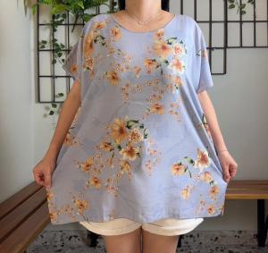 MUAT 80-100KG!!! BAJU BALI ATASAN BLOUSE JUMBO LD 140 FIT TO XXXXL SJ/K BUNGA REAL PICT