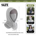 Ice Silk Full Face Mask 2PCS with UV Protection and Cooling Comfort - Black & Black-Dark Grey. 