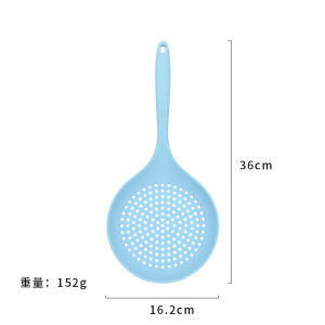 ready stock Silicone large colander food-grade heat-resistant thickened large household kitchen skimmer for noodles water strainer and ladle