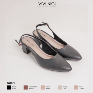 VIVI NICI - Selena Sepatu Sandal Mules Wanita Hak 5 cm