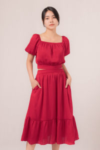 RIMINI - Setelan Wanita Sabrina Bahan Satin Adem XS-XL - Kekinian Grasella Set 85821-85822