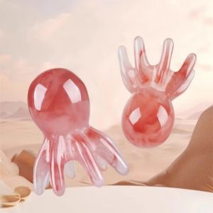 【COD&Fast Delivery】8 Tooth Octopus Massage Comb Anti-Hair Loss Resin SPA Gua Sha Tool Portable Head Meridian Scraping Scalp Massager Tool for Home