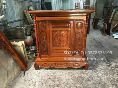 tủ thờ gỗ mít 153cm ảnh thật 100%