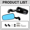 H2C-Style Motorcycle Rearview Mirrors – Aggressive Sportbike Winglet Mirrors, Universal Fit for Most Street Bikes. 