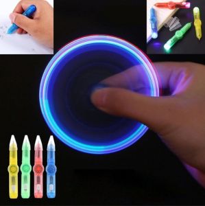 Fidget Spinning Gyroscope LED Light Glow In The Dark Luminous Stress Relieving Pen (1 3 5 PCS)