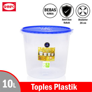 SHINPO Toples Plastik Dengan Tutup 10 Liter Sealware Jar Peacock SPO-SIP-610