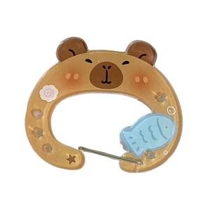 Artistics Keychain Hook With Capybaras Multipurpose Decoration High Clarity Sturdy Acrylic Construction