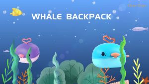 3in1 Cute WHALE Backpack Pretend Play Set Childrens Toys Doctor Kitchen Makeup Tool IceCream Dinosaur Sea Animals
