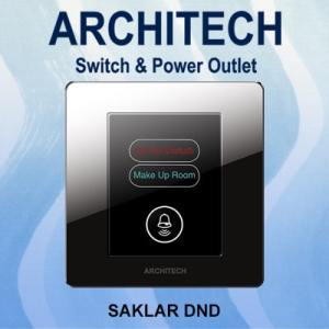 Architech Diamond V16-K18 Black Sakelar - Saklar DND MAKE UP ROOM