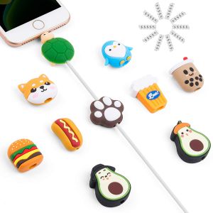 Cute Cable Protector Fruit Animal Charging Cable Buddies Cable Protect Sets Compatible for Charger Cable Only