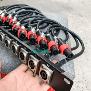 Thanh 12 Jack Loa Gắn Tủ Máy đã hoàng thiện gắn dây và jack | thanh jack tủ máy giắc cắm loa rắc cắm loa.