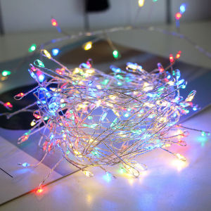LED String Lights Waterproof Wire Outdoor Indoor Splash Proof LED Decoration Home Festive Christmas Lightings Warm White EU Plug Fairy Lights