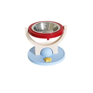 NOER Space-saving Pet Feeder Bowl Food Grade PP Floor Standing Cat Food Bowl  Elevated Stand Wall-Mounted Pet Bowl Cats and Small Dogs