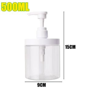 Large Capacity Empty Pump Dispenser Bottles Portable PET Shampoo Lotion Container Durable 500/1000ML Press Bottle Shampoo