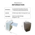Locaupin Wall Mounted Toothbrush Holder With Drainer And Upside Down Magnetic Transparent Cups Bathroom Shelf Organizer. 