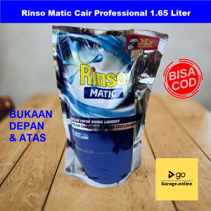 Rinso Matic Liquid Cair deterjen Detergent Professional 1.65 Liter sabun cuci baju