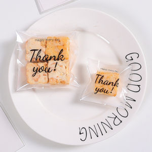 100pcs Self-Adhesive Packaging Bags for Cookies and Gifts Clear OPP Bags Baking Packaging Bags