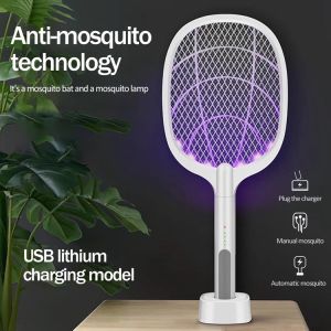 Handheld Rechargeable Electric Mosquito Swatter Racket Insects Killer