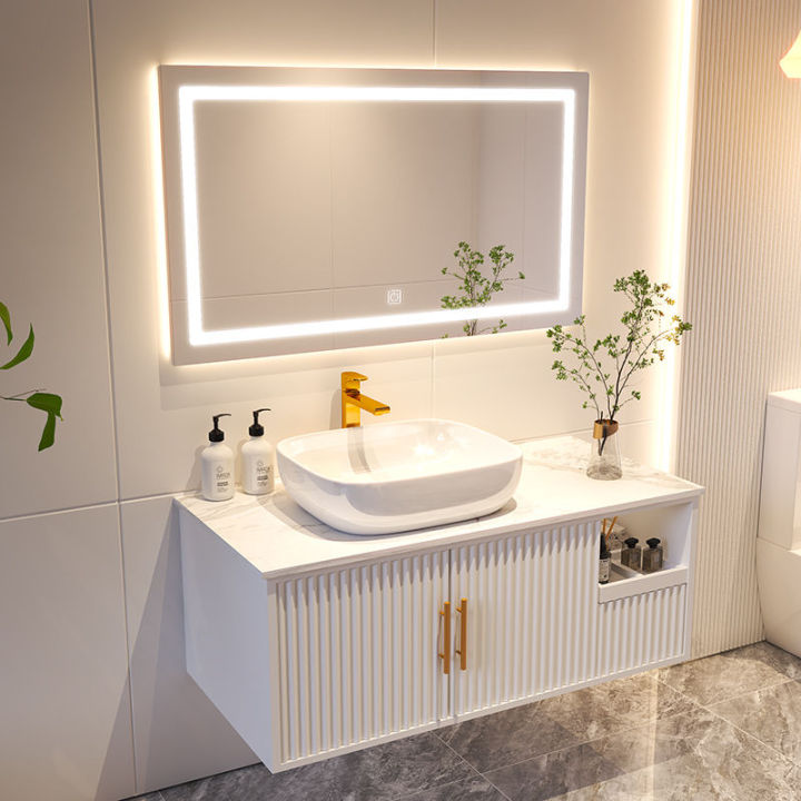 Combination bathroom cabinet, sink, sink, intelligent glass cabinet ...