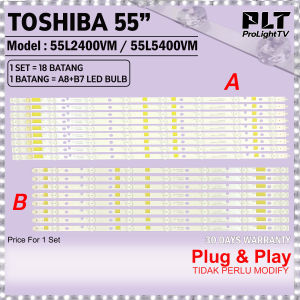 TOSHIBA 55 Inch 55L2400VM / 55L5400VM LED Backlight TV / Lampu TV
