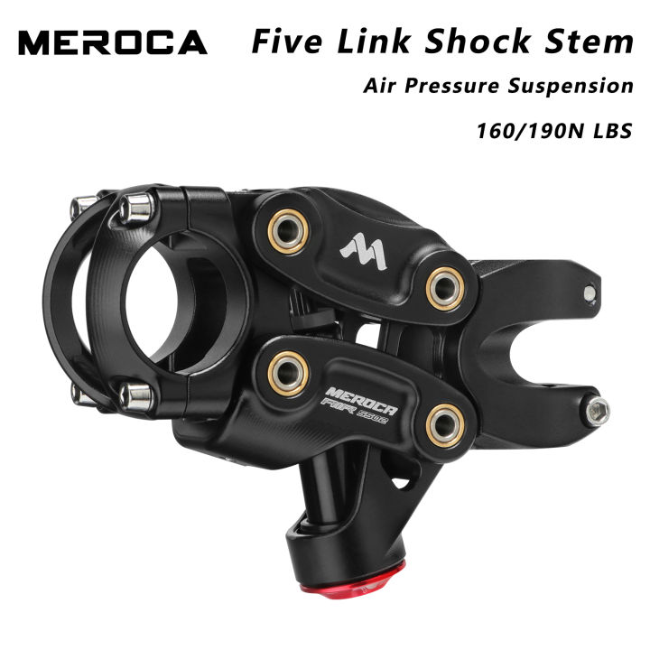 MEROCA SS02 Mountain Bike Air Pressure Five Link Suspension Stem Aluminum  Alloy MTB Gravel Road Bike Stems Comfort Shock Absorber 20MM Travel