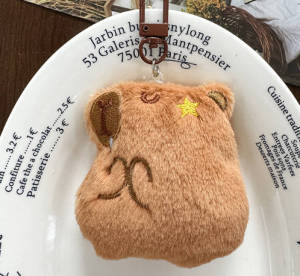 Creative Soft Stuffed Capybara Plush Doll Pendant Cartoon Bag Hanging Pendant Key Chain Backpack Car Key Ring