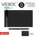 (VEIKK Official store) VEIKK S640 Digital Graphics Tablet 6 x 4 inch Ultra-Thin Drawing Pen Pad with 8192 Passive Stylus (Comes with a free Bag). 