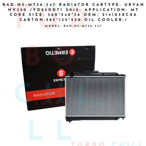 Radiator for Nissan Urvan NV350 2012-2014 360*548*36 OEM 214103XC0A Oil Cooler RAD-NS-MT36-347