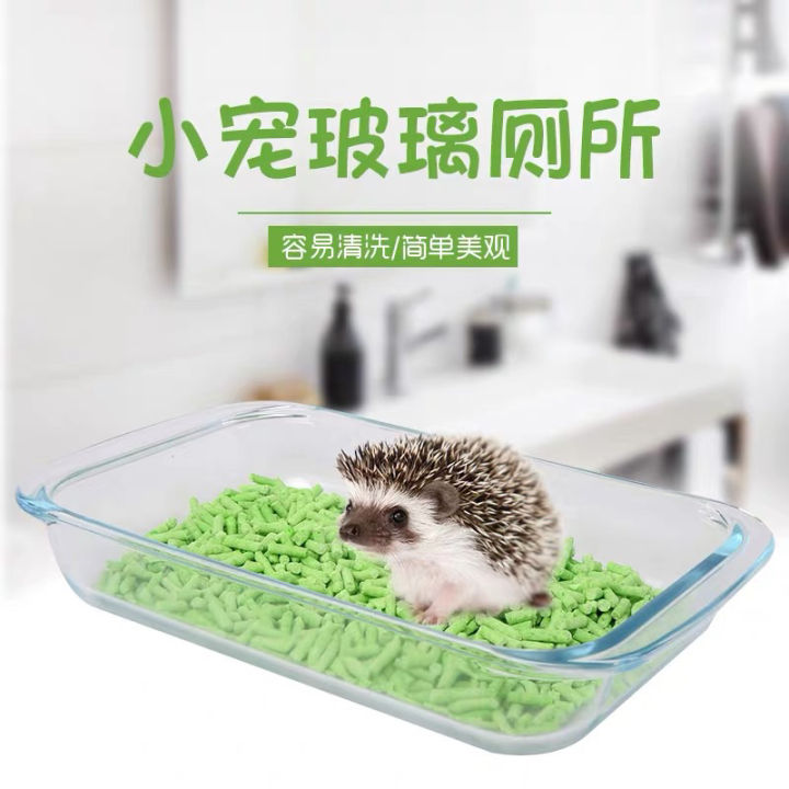 Small Pet Glass Litter Box Hamster Hedgehog Toilet Hedgehog Litter Lazada