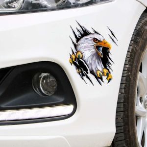 LABAICAI Creative Universal Self-adhesive Truck Car Styling Accessories Scratch blocking Eagle Car Sticker Motorcycle Decal Car Body Decoration 3D Simulation Sticker
