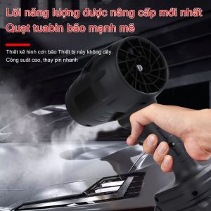 Máy Thổi Phản Lực Siêu Mạnh Thổi Bụi Lá Rác Động Cơ Lõi Đồng Sử Dụng Chân Pin Phổ Thông