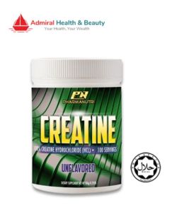 Pharmanutri Creatine HCL Hydrochloride 100g | Low Dose | Unflavored | Fast Absorb | Muscle Strength