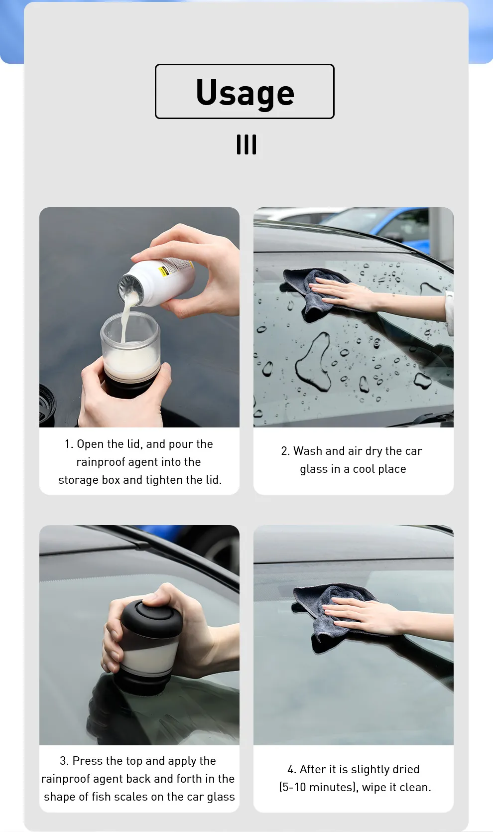 Gadgetoo Baseus Keen Vision Glass Rainproof Agent Gadgetoo Baseus Keen Vision Glass Rainproof Agent