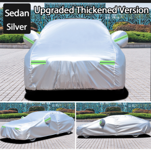 🔥Tear-resistant🔥 Full Car Cover Waterproof Waterproof Dirt ResistantSun Protection Body Cover Durable Anti Scratch 5 Layers Penutup Kereta PEVA Material Aluminium Foil Car Cover Car 汽车罩Selimut Kereta车罩
