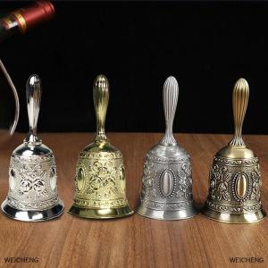 [COD] WEICHENG Retro Metalen Tone Hand Bell Hand Held Craft Bruiloft Decoratie Alarm Bell