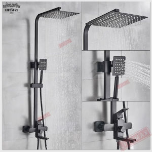 SG Seller-READY STOCK 304 stainless steel shower shower set/Hot and cold faucet shower/Bathroom rain booster shower head