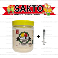 100g,200g,500g Sakto Handfeed Formula with Handfeeding Syringe Hand Feed for pet birds. 