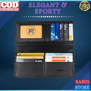 Dompet Kulit  Pria Dompet Kulit Pria Dompet Kulit Pria Full Kulit Dompet Kulit Panjang Pria Dompet Kulit Pria Panjang Dompet Kulit Pria Keren Dompet Kulit Cowok Panjang Dompet Cowok Panjang Bahan Kulit - Black