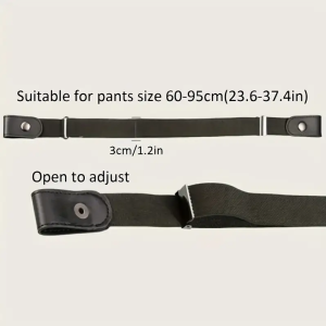 ZEEMIN Traceless Invisible Elastic Belt Womens Belt Jeans Pants Mens Elastic Belt