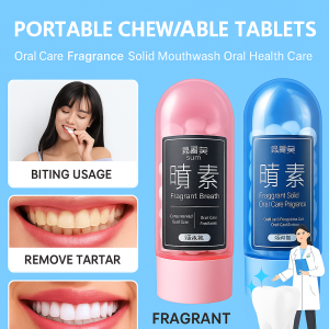 Chewable Dental Cleaning Tablets Portable Fragrance Solid Toothpaste Tablets Fresh Breath Oral Care