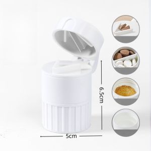 อเนกประสงค์ 4ใน1 ​​พกพาสะดวก เครื่องตัดยา(สามารถบดเป็นผง)เครื่องตัดยาใหม่ กล่องยา ที่แยกยา พกพาง่าย เหมาะกับการเดินทาง​