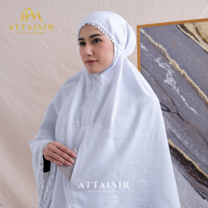 Bergo Umroh Haji Bahan Katun Jacquard Dot Premium Hijab Jumbo Bersaku