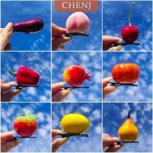[COD] CHENJ กิ๊บติดผมรูปผลไม้สำหรับสัตว์เลี้ยงขนาดเล็ก10ชิ้นกิ๊บติดผมรูปผลไม้อุปกรณ์สำหรับสัตว์เลี้ยงอุปกรณ์แต่งขนสุนัข